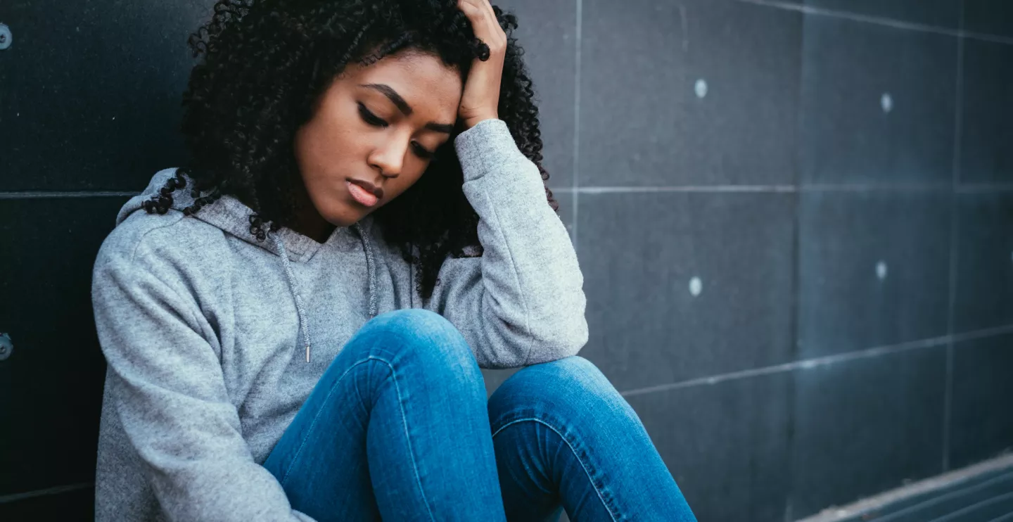 Photo of distressed girl