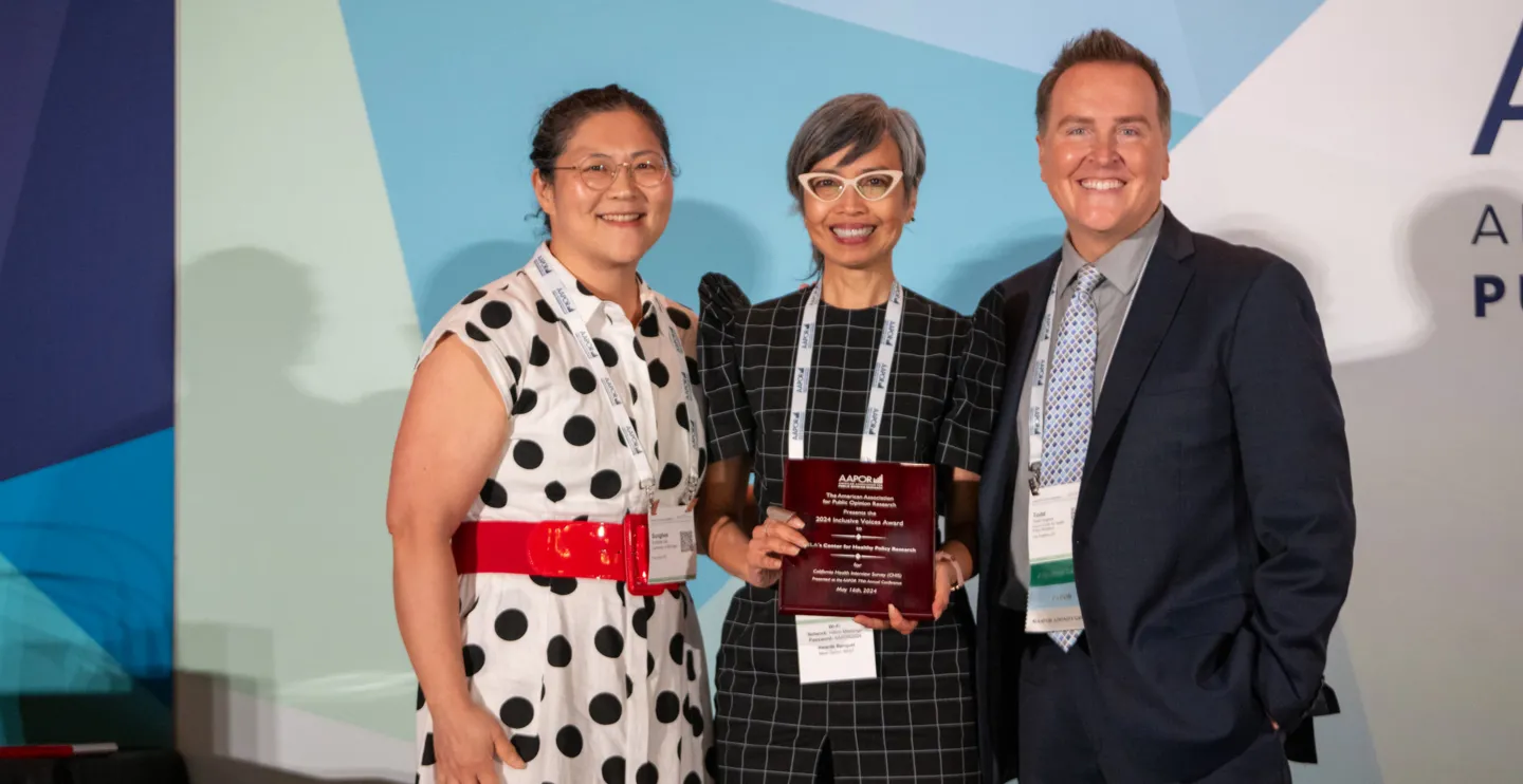 From left: Sunghee Lee, Ninez Ponce, and Todd Hughes