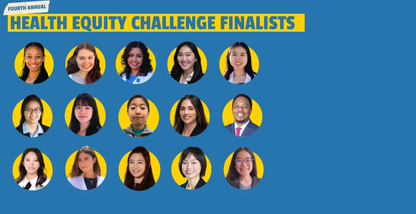 15 health equity challenge finalists headshots