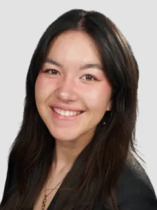 Young woman with long dark hair